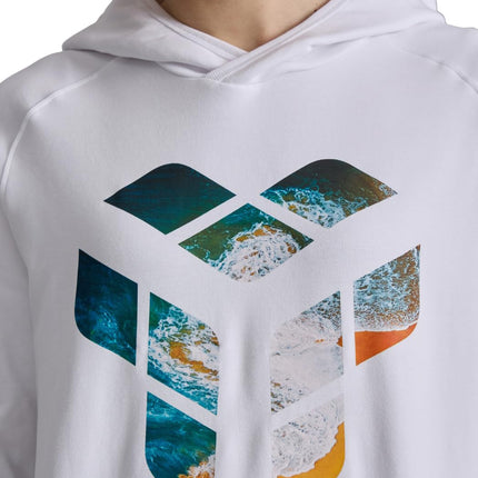 ARENA Unisex Planet Water Hooded Sweatshirt, White