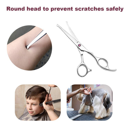 Kids Professional Hair Scissors 6.5-inch Barber Shears - Cutting and Thinning Scissors for Children, Women, Men - Salon and Home Use