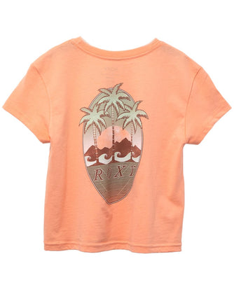 Roxy Girls' Boyfriend Crew T-Shirt, Salmon Arcana 