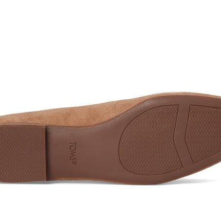 TOMS Women's Briella Ballet Flat, Brown Sugar Suede/Deco Stitch, 3 UK