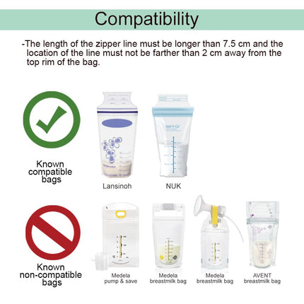 Maymom Breastmilk Storage Bag Adapters Compatible with Spectra S1, S2 Pumps ; 2 Duckbill Valves Included