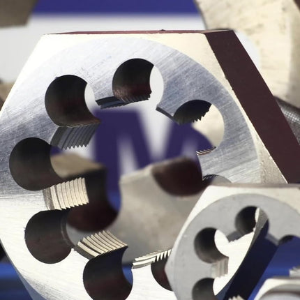Drill America 15/16"-18 Carbon Steel Hex Rethreading Die, DWT Series