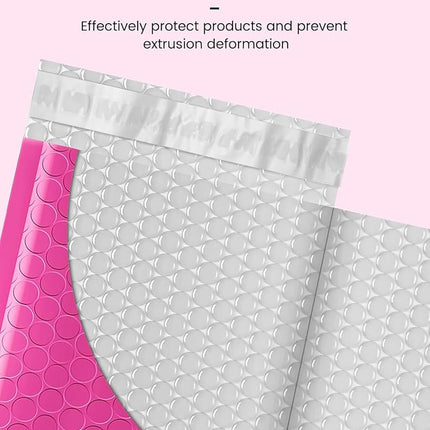 GSSUSA Pink Bubble Mailers 4X8'' Padded Poly Mailer 100 Pack, Self Seal Packaging for Small Business, Shipping Envelopes, Bags, Mailing Supplies 4x8 100PC