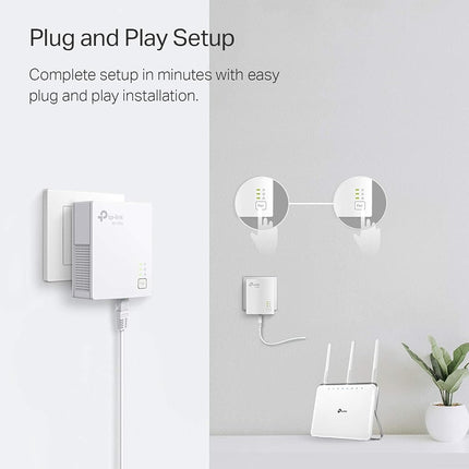 TP-Link AV1000 Powerline Ethernet Adapter - Nano Size, Gigabit Port, PlugPair&Play, Ethernet Over Power, Power Saving Mode, Network Adapter, ???-?? ???? (TL-PA7017)