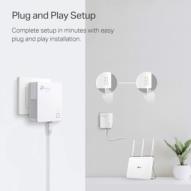TP-Link AV1000 Powerline Ethernet Adapter - Nano Size, Gigabit Port, PlugPair&Play, Ethernet Over Power, Power Saving Mode, Network Adapter, ???-?? ???? (TL-PA7017)