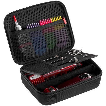 ProCase Hard Travel Case for Hair Clippers, Hair Cutting Barber Supplies Holder, Trimmer Organizer Storage Bag for Hatteker/Oneisal/Wahl 5Star/Andis Men Razor Guard Grooming Kits -Black