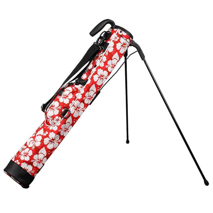 Orlimar Pitch 'n Putt Lightweight Sunday Golf Bag with Stand for Women, Ultra-Light Carry Design, Two-Way Divider Top, Shoulder Strap, Compact Golf Club Bag, Tropical Floral