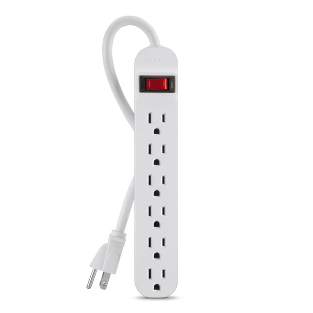 Belkin 6-Outlet Power Strip with 3-Foot Power Cord