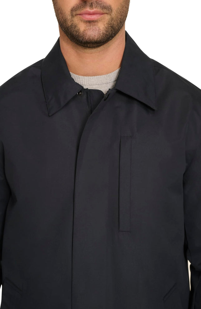 Cole Haan Men's Short Sleeve Rain Jacket, Navy, XL