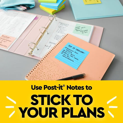 Post-it Notes Original Sticky Notes, 1.5" x 2", 12 Pads, 100 Sheets/Pad, Jaipur Colours