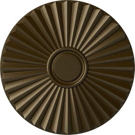 19 3/4"OD x 1 3/8"P Shakuras Ceiling Medallion (For Canopies up to 5"), Hand-Painted Brass
