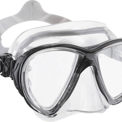 Cressi Big Eyes Evolution Crystal Mask - Revolutionary Adult Diving and Snorkeling Mask Crystal Silicone, Transparent/Black, One Size