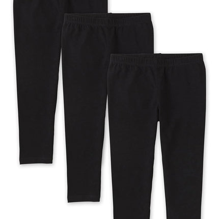 Legging Capri Enfant Fille Lot de 3, Noir, Taille M The Children's Place