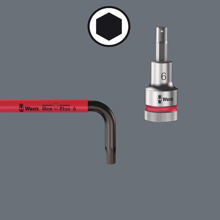 Wera 950/9 Metric BlackLaser Hex-Plus L-Key with Holding Function 9-Pieces Set, Multicolour