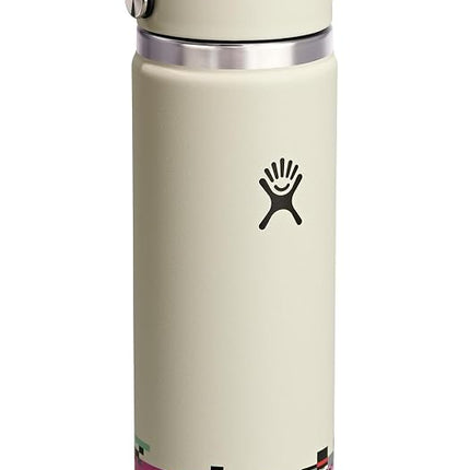 24 OZ Wide Flex Straw Cap Glitch White