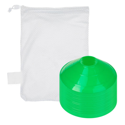 Champion Sports Set of 25 Green Cones with Mesh Ba