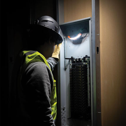 Klein Tools KHH56308 Rechargeable LED Wide-Beam Headlamp Work Light Hard Hats, 770 Lumens, Battery and Mount Included
