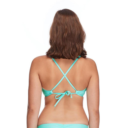 Body Glove Women's Solo Solid Underwire D, DD, E, F Cup Bikini Top Swimsuit, Smoothies Sea Mist, E