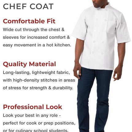 Chef Works Unisex Volnay Chef Coat, White, 5X-Large