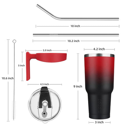 BJPKPK 1200 ml Tumbler with Handle & Straw, Insulated Stainless Steel Mug