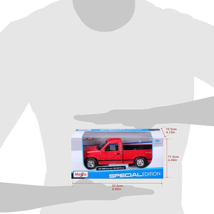 Maisto 32901-00000022 1:24 Chevrolet 454 SS Pick-Up Truck-M32901R-Red-Child Vehicle for 3 Years and Above, Red