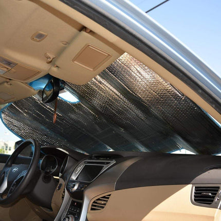 BDK AS- 601_AM Palm Tree Tropical Island Sunset Auto Windshield Sun Shade (for Car SUV Truck-Bubble Foil Folding Accordion) - AS-601__AM