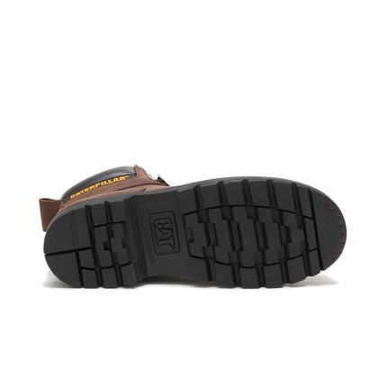 Bottes de travail Caterpillar Second Shift pour homme, marron foncé, 6 W US