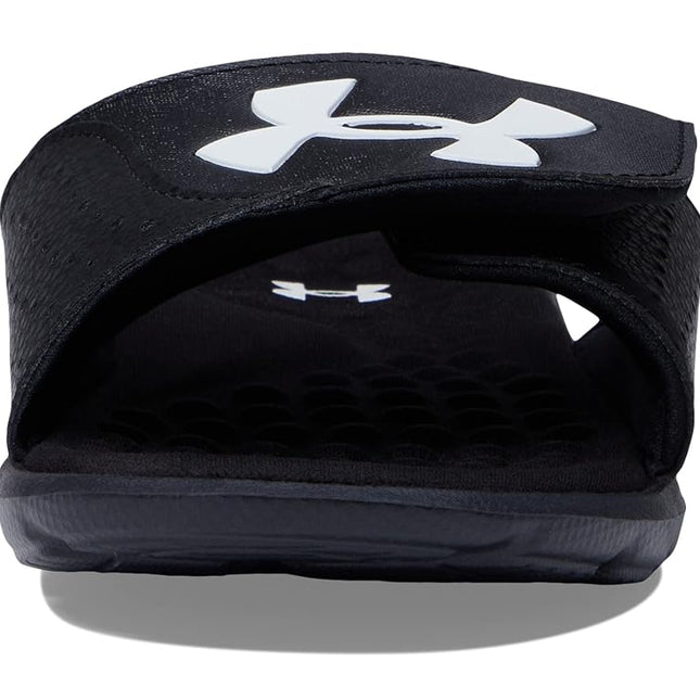 Under Armour - Boys Ignite 7 Sl Slides, Color Black/Black/White (001), Size: 10.5 UK