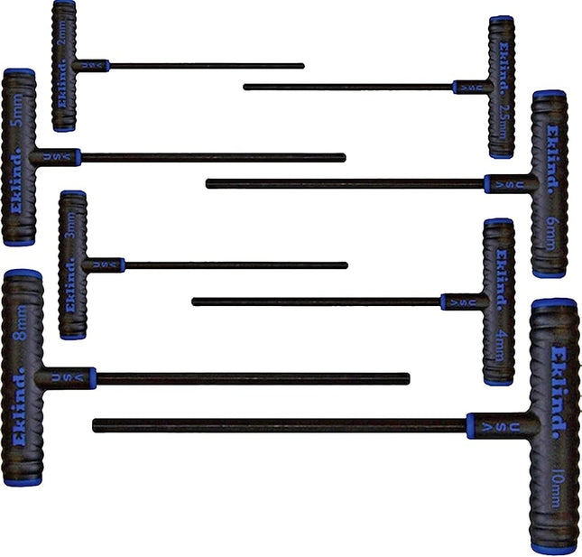 Power-T Hex Key Sets, 8 per set, Hex Tip, Metric, 23cm Handle