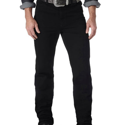 Wrangler Men's Cowboy Cut Slim Fit Jean Jeans, Shadow Black, 33W / 30L