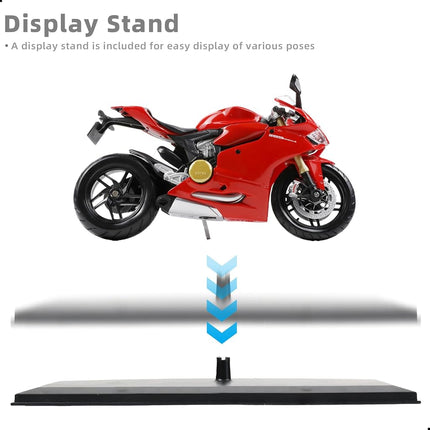 Risopen 1:12 Motorcycle Model Compatible for Ducati 1199 Panigale Alloy Diecast Motorcycle Model Toy Mini Moto Collection(red)