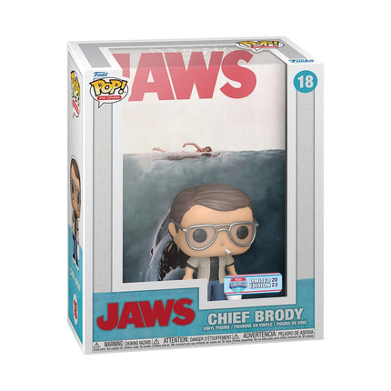 ¡Exclusivo de Chief Brody (Jaws) Funko Pop! Portada de VHS