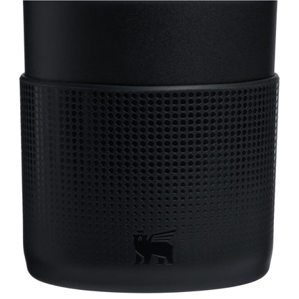Botte et capuchon de paille STANLEY Quencher | Protecteur en silicone antidérapant pour gobelet de 40 oz avec poignée | Ensemble d'accessoires pour tasse à boire en acier inoxydable | Noir