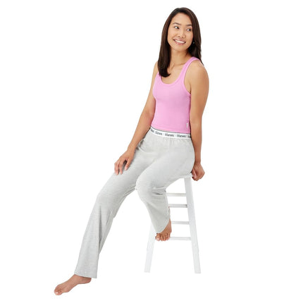 Hanes Women's Originals Comfywear Straight Leg Leisure Pants, Heritage Grey Marle, XS
