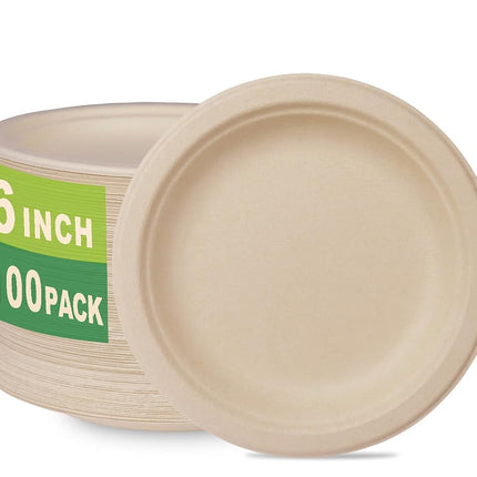 GreenWorks 100 Count 6“ Compostable Dessert Plates