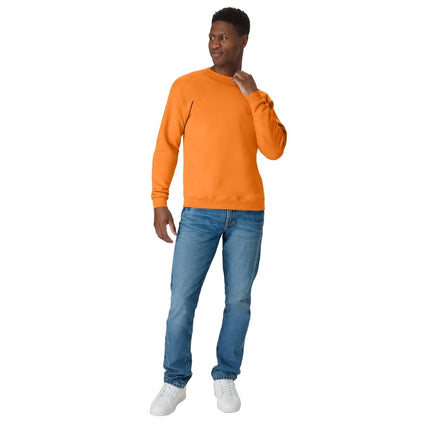 Hanes Unisex-Adult mensOP160Ecosmart Fleece Sweatshirt Long Sleeve Sweatshirt - Orange - XXXL