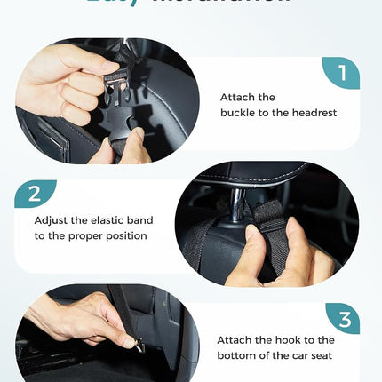 FLORICH Car Backseat Organizer, Large capaity Seat Back Organizer and Storage with 6 Pocket, Kick Mats Back Seat Protector for Kids Universal Fit