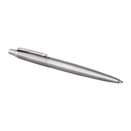 Parker Jotter Ballpoint Pen | Stainless Steel with Chrome Trim | Medium Point | Handwriting Pens & Stationery Supplies | Blue Ink | Gift Box