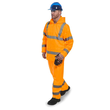 Portwest H441 Hi-Vis Waterproof Reflective Rain Overtrousers Orange