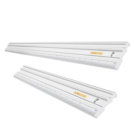 POWERTEC Escuadras de aluminio para maquinista de 18 y 38 pulgadas, para comprobar la deformación de la superficie, marcar/trazar líneas - Se utilizan con galgas de espesores para reparaciones de automóviles, comprobaciones de culatas (72111)