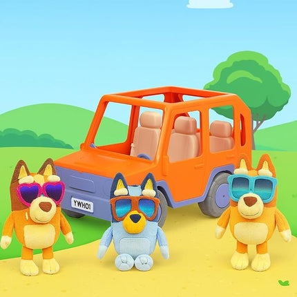 Bluey Big Heeler 4WD Toy Car, Bingo & Chilli Plush Buddies