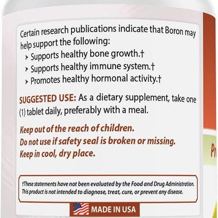 Best Naturals Boron Supplements 5 mg 240 Tablets (240 Count (Pack of 2))