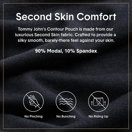 Tommy John Boxer pour homme 4 po, boxers seconde peau avec pochette de soutien profilée, boxers en tissu extensible doux et respirant, gris turbulence (paquet de 3), XL