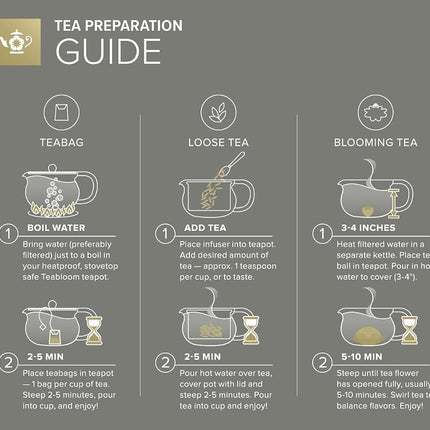Teabloom Kyoto 2-in-1 Tea Kettle/Tea Maker – Heatproof Glass Teapot with Removable Loose Tea Filter – Tea Connoisseur's Choice