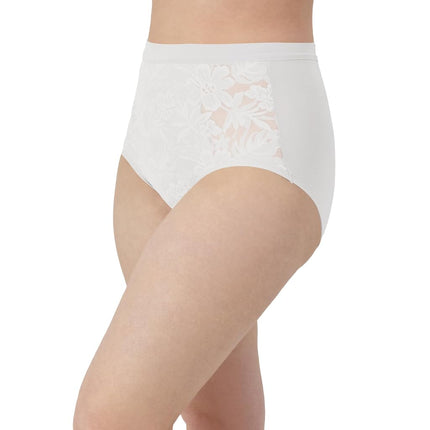 Culottes Bali Breathe pour femme, taille haute, en coton modal respirant avec dentelle, lot de 3, amande/blanc/amande, 7