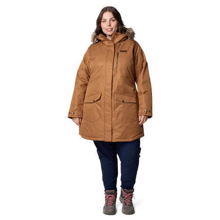 Doudoune longue isolante Columbia Suttle Mountain pour femme, Marron Chameau, TP