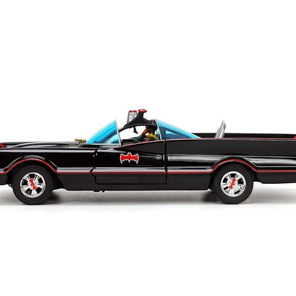 DC Comics 1:24 Classic TV Series Batman Batmobile Die-Cast Car & 2.75" Batman, Robin, Penguin, & The Joker Figures