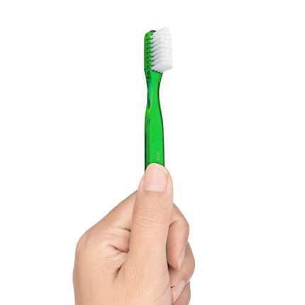 GUM 409 Classic Toothbrush with Rubber Tip, Compact Head, Soft Bristles Bulk Samples, 12 Count