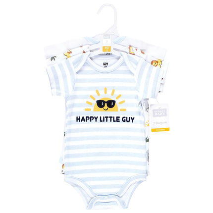Bodies de Algodón para Bebés Unisex Hudson Baby, Happy Little Guy, 6-9 Meses