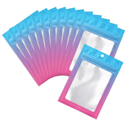 Arsmat 100 Pcs Resealable Mylar Bags, Gradient Col